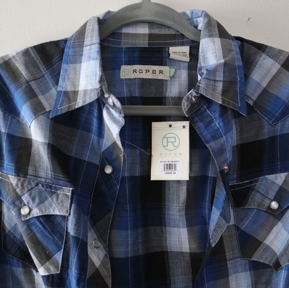 NWT Roper Longsleeve Snap Button Western Shirt - Picture 8 of 16